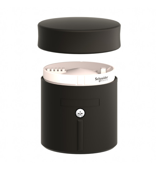 Schneider Electric XVBC21 - Base unit + cover for modular tower lights, plastic, black, Ã70, bottom entry, side cable entry
