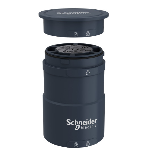 Schneider Electric XVUC21B - Base unit with top cover for modular tower lights, black, Ã60, 24 V AC/DC