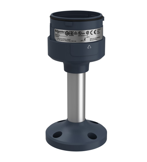 Schneider Electric XVUZ02 - Fixing plate with 100 mm aluminium pole for modular tower lights, black, Ã60