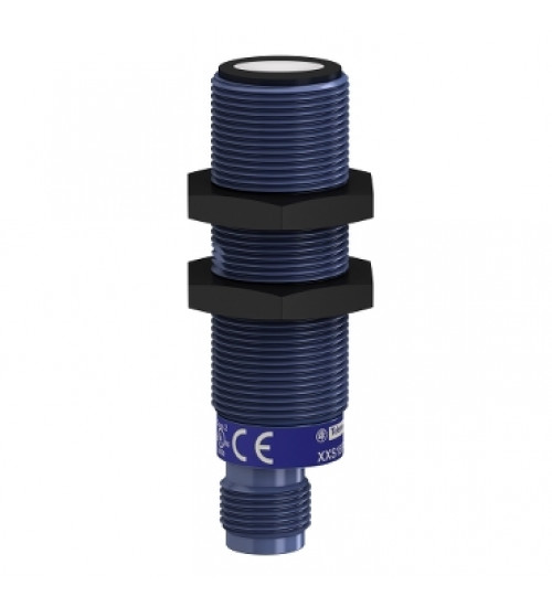 XXS18P1AM12 - Ultrasonic sensors XX, ultrasonic sensor cylindrical M18, Sn=1 m, analog 4 20 mA, SYNC, connector M12 - Telemecanique