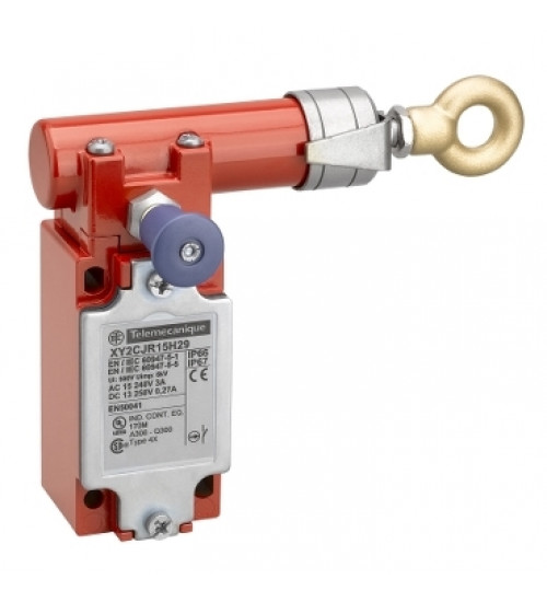 XY2CJR17 - Latching emergency stop rope pull switch, Telemecanique rope pull switches XY2C, e XY2CJ, right side, 2NC, Pg13.5 - Schneider Electric