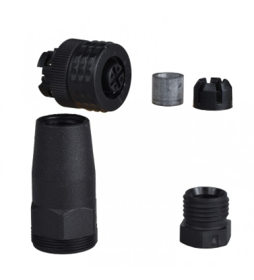 XZCC12FDP40B - Female, M12, 4 pin, straight connector, cable gland Pg 7 - Telemecanique