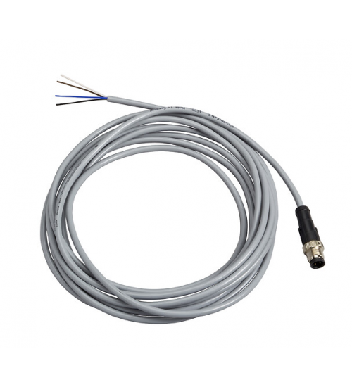 XZCPV1541L5 - Pre wired connectors XZ, straight male, M12, 4 pins, cable PVC 5 m - Telemecanique Sensors