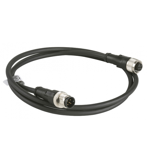 XZCR1511064D1 - Jumper cable XZ, male straight M12 5 pin, female straight M12 5 pin, PUR 1 m - Telemecanique Sensors XZCR1511064D1 - Jumper cable XZ, male straight M12 5 pin, female straight M12 5 pin, PUR 1 m - Telemecanique Sensors