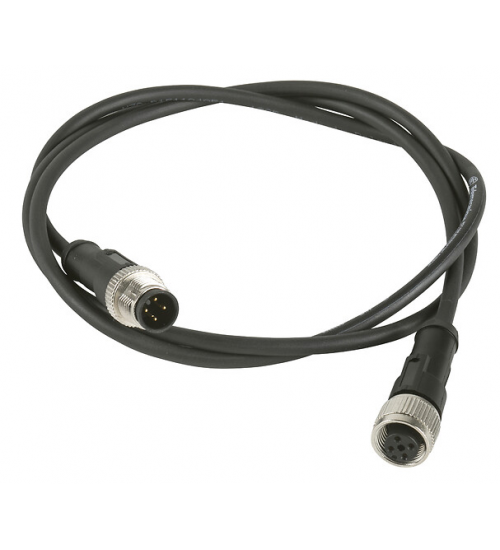 XZCR1512040A1 - Jumper cable XZ, male straight M12 3 pin, female elbowed M12 3 pin, PUR 1 m - Telemecanique Sensors XZCR1512040A1 - Jumper cable XZ, male straight M12 3 pin, female elbowed M12 3 pin, PUR 1 m - Telemecanique Sensors