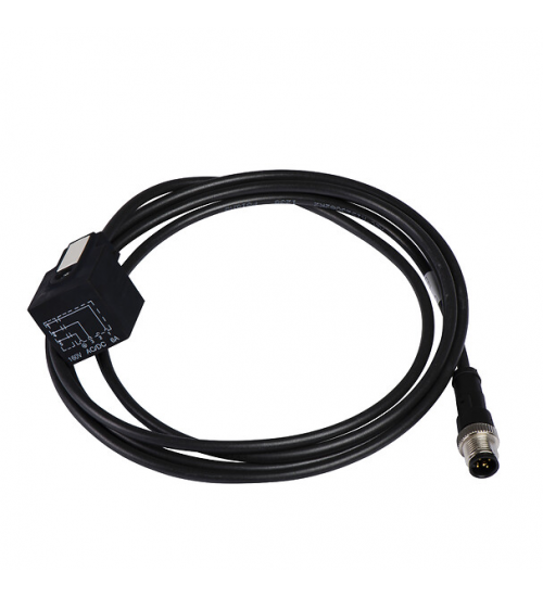 XZCR1523062K1 - Jumper cable XZ, male straight M12 3 pin, female elbowed DIN 43650 A, PUR 1 m - Telemecanique Sensors