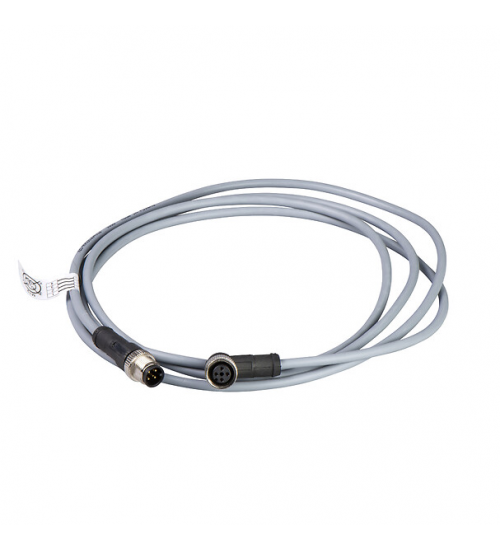 XZCRV1512041C2 - Jumper cable XZ, male straight M12 4 pin, female elbowed M12 4 pin, PVC 2 m - Telemecanique Sensors XZCRV1512041C2 - Jumper cable XZ, male straight M12 4 pin, female elbowed M12 4 pin, PVC 2 m - Telemecanique Sensors