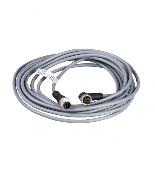 XZCRV1512041C5 - Jumper cable XZ, male straight M12 4 pin, female elbowed M12 4 pin, PVC 5 m - Telemecanique Sensors XZCRV1512041C5 - Jumper cable XZ, male straight M12 4 pin, female elbowed M12 4 pin, PVC 5 m - Telemecanique Sensors