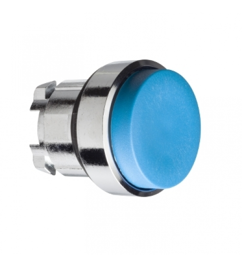 Schneider Electric ZB4BL6 - blue projecting pushbutton head Ã22 spring return unmarked