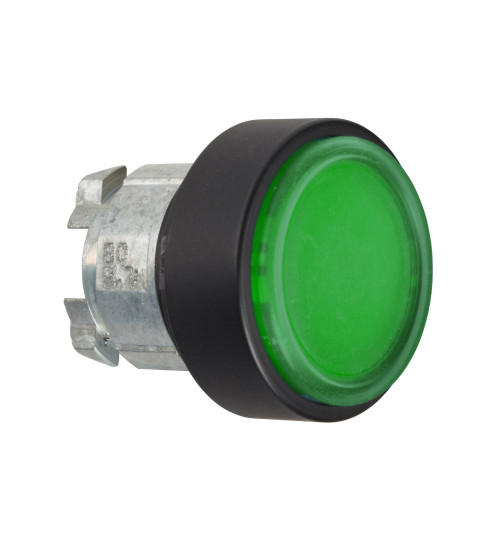 Schneider Electric ZB4BP387 - green flush pushbutton head Ã22 spring return unmarked