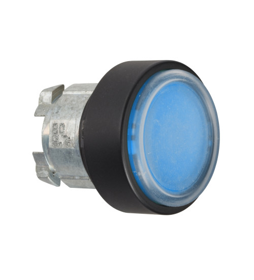 Schneider Electric ZB4BP6837 - head for non illuminated pushbutton, Harmony XB4, blue, 22mm, spring return, unmarked