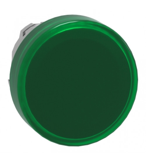 ZB4BV033 - Head for pilot light, Harmony XB4, metal, green, 22mm, universal LED, plain lens - Schneider Electric