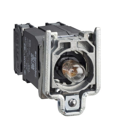 Schneider Electric ZB4BW035 - light block with body/fixing collar with BA9s incandesc. bulb 110...120V 1NO+1NC