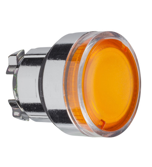 Schneider Electric ZB4BW35 - orange flush illuminated pushbutton head Ã22 spring return for BA9s bulb