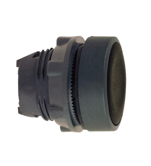Schneider Electric ZB5AA2 - Push button head, plastic, flush, black, Ã22, spring return, unmarked