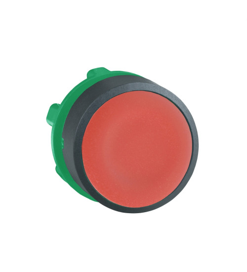 Schneider Electric ZB5AA4 - Push button head, plastic, flush, red, Ã22, spring return, unmarked