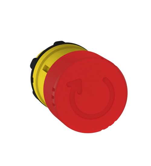 Schneider Electric ZB5AS834 - red Ã30 Emergency stop, switching off head Ã22 trigger and latching turn release