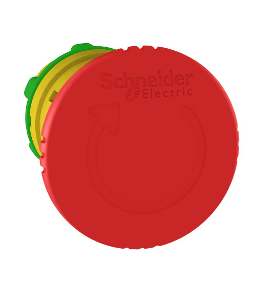 Schneider Electric ZB5AS844 - Emergency stop head, switching off, plastic, red mushroom Ã40, Ã22, trigger and latching turn to release