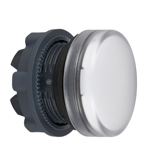 Schneider Electric ZB5AV01 - white pilot light head Ã¸22 plain lens for ba9s bulb