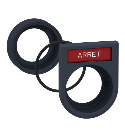 Schneider Electric ZB5AZ023 - Flush mounting kit Ã30 for push buttons and pilot lights Ã22, plastic, 1-line legend