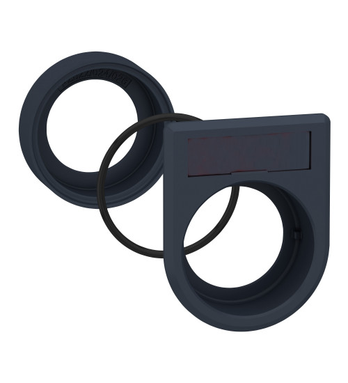 Schneider Electric ZB5AZ024 - Flush mounting kit Ã30 for selector switches and illuminated push buttons Ã22, plastic, 1-line legend