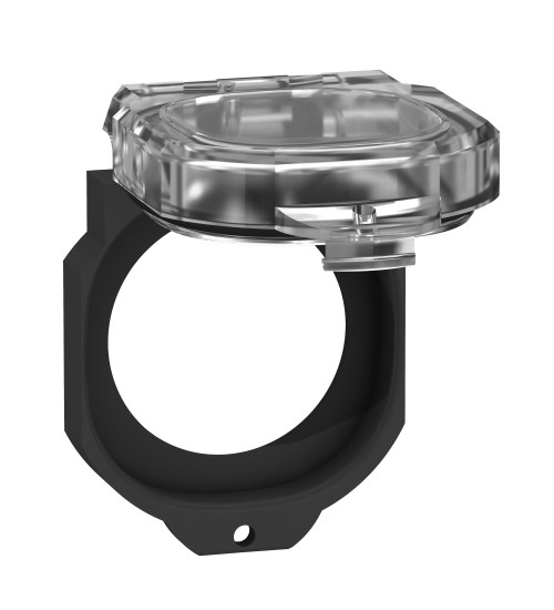 ZBSP2 - Rigid protection cover, Harmony XB5, plastic, transparent, for RJ45 and USB ports - Schneider Electric