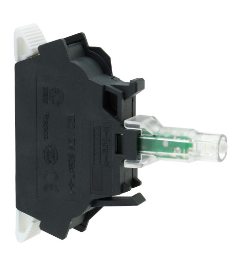 Schneider Electric ZBVB35 - green light block for head Ã22 integral LED 24V spring clamp terminals