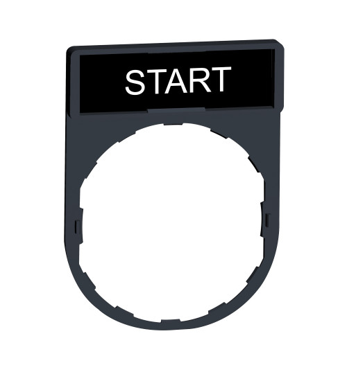 ZBY2303N - Start With 8x27mm english language marked legend | Schneider Electric