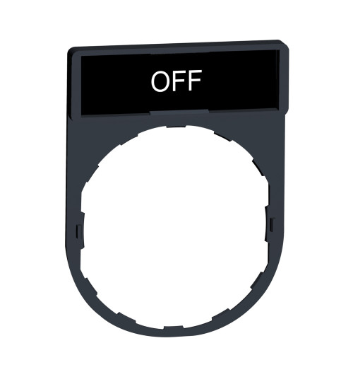 ZBY2312N - Off With 8x27mm english language marked legend | Schneider Electric