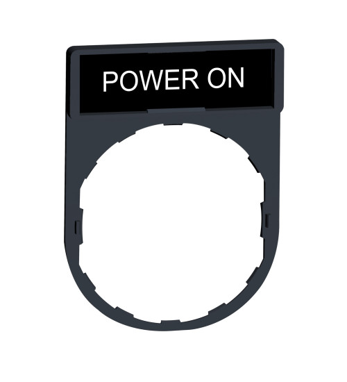 ZBY2326N - On With 8x27mm english language marked legend | Schneider Electric