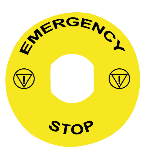 ZBY8330N - LENGENDS FOR MUSHROOM DIA 90 MM AC Schneider Electric
