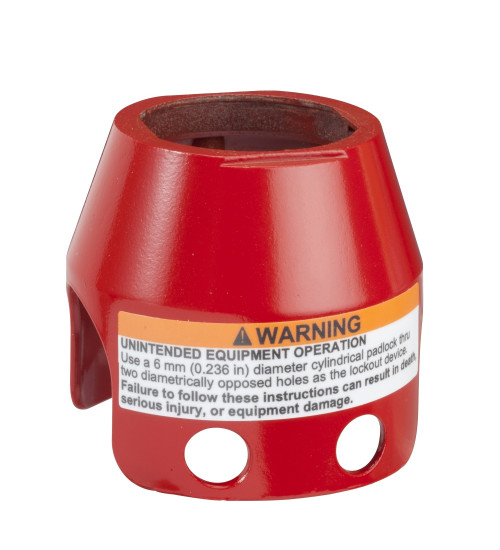 Schneider Electric ZBZ1604 - red metal padlockable guard for Ã40 mushroom head