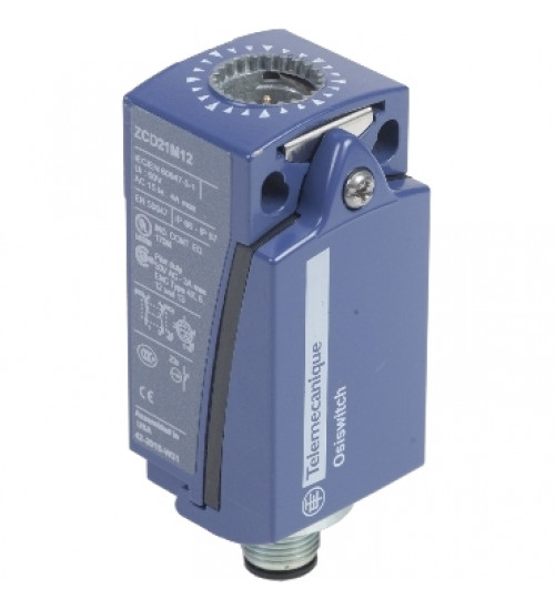ZCD21M12 - Limit switch body, Limit switches XC Standard, ZCD, compact, 1NC+1 NO, snap action, M12 5P - Telemecanique