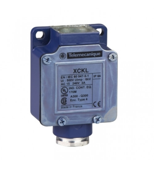 ZCKL1 - Limit switch body, Limit switches XC Standard, ZCKL, 1NC+1 NO, snap action, Cable gland include - Telemecanique