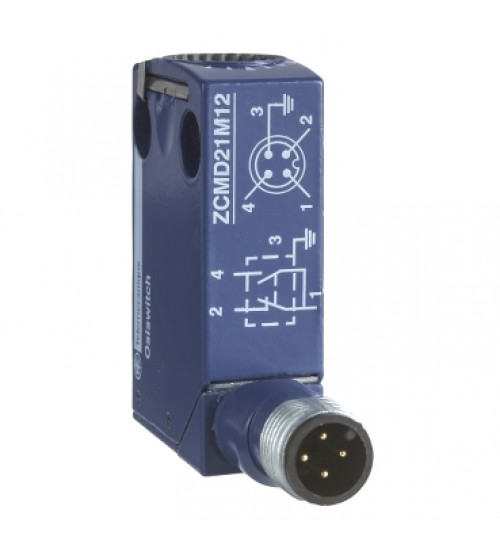 ZCMD21C12 - Limit switch body, Limit switches XC Standard, ZCMD, 1NC+1 NO, silver, snap action, connection, M12 - Telemecanique