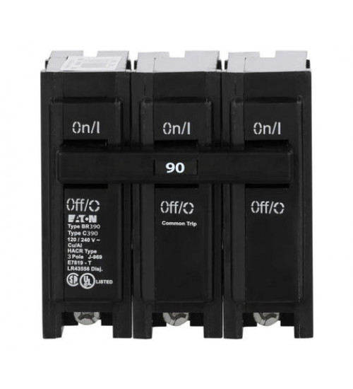 BR390 - Eaton Cutler-Hammer 90 Amp 3 Pole Circuit Breaker