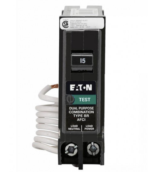 BRN115AFC - Eaton Cutler-Hammer 15 Amp Single Pole Combination Arc Fault (AFCI) Circuit Breaker